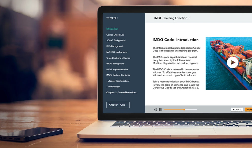 IMDG training screenshot